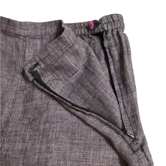 Vintage goodclothes Collection 100% Linen Cropped Pants, Black White Chevron |16 - Picture 3 of 8